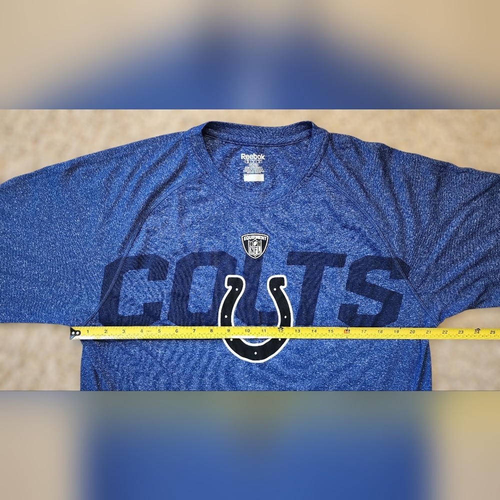 Reebok Indianapolis Colts Long Sleeve PlayDry Speedwick Workout Size Medium - Picture 8 of 9